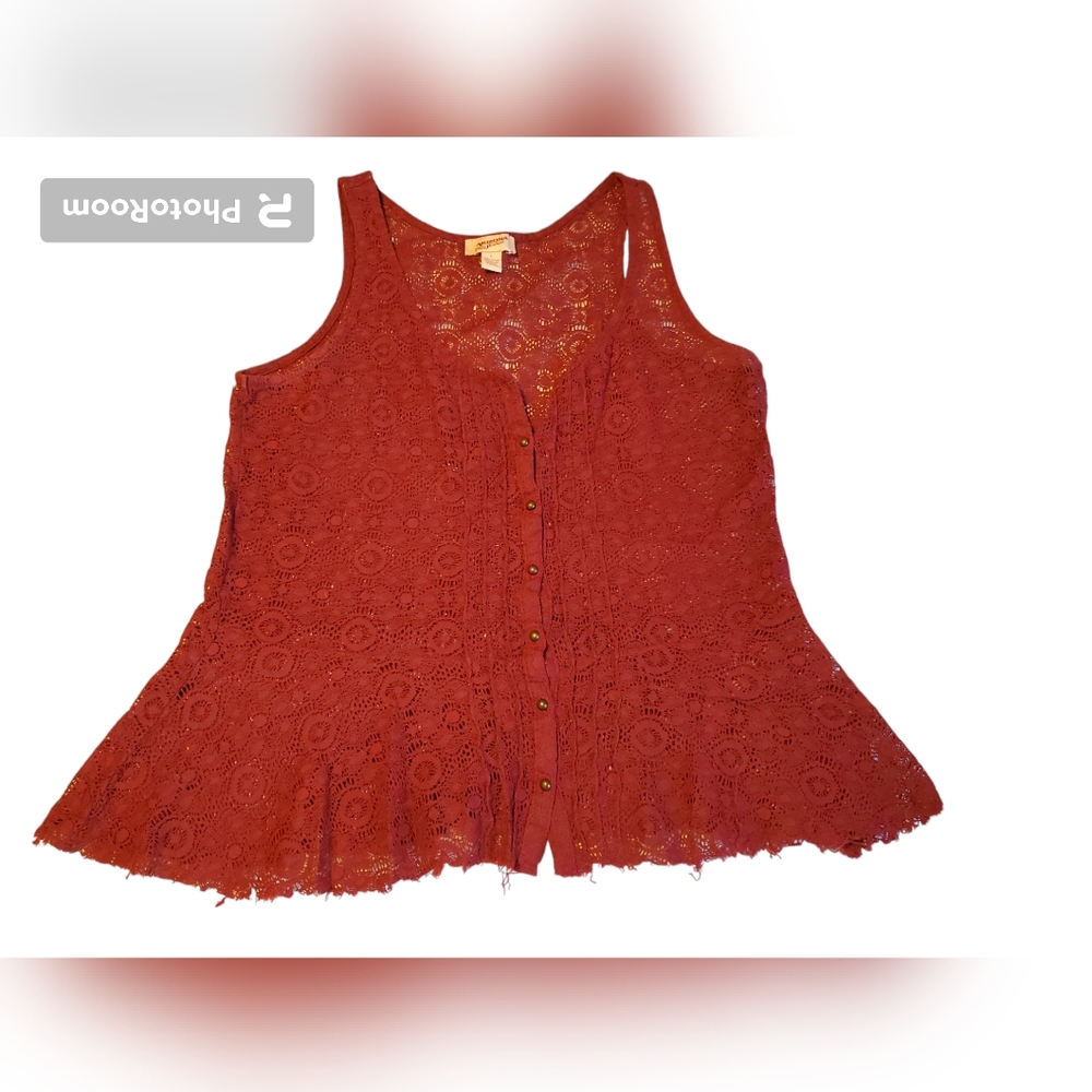 Arizona jeans lace top size Large